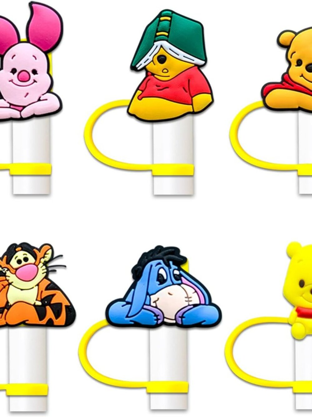 6 Pcs Theme Park‎ Straw Cover Topper Drinking Straw Cover Stanley Cup etc - New
